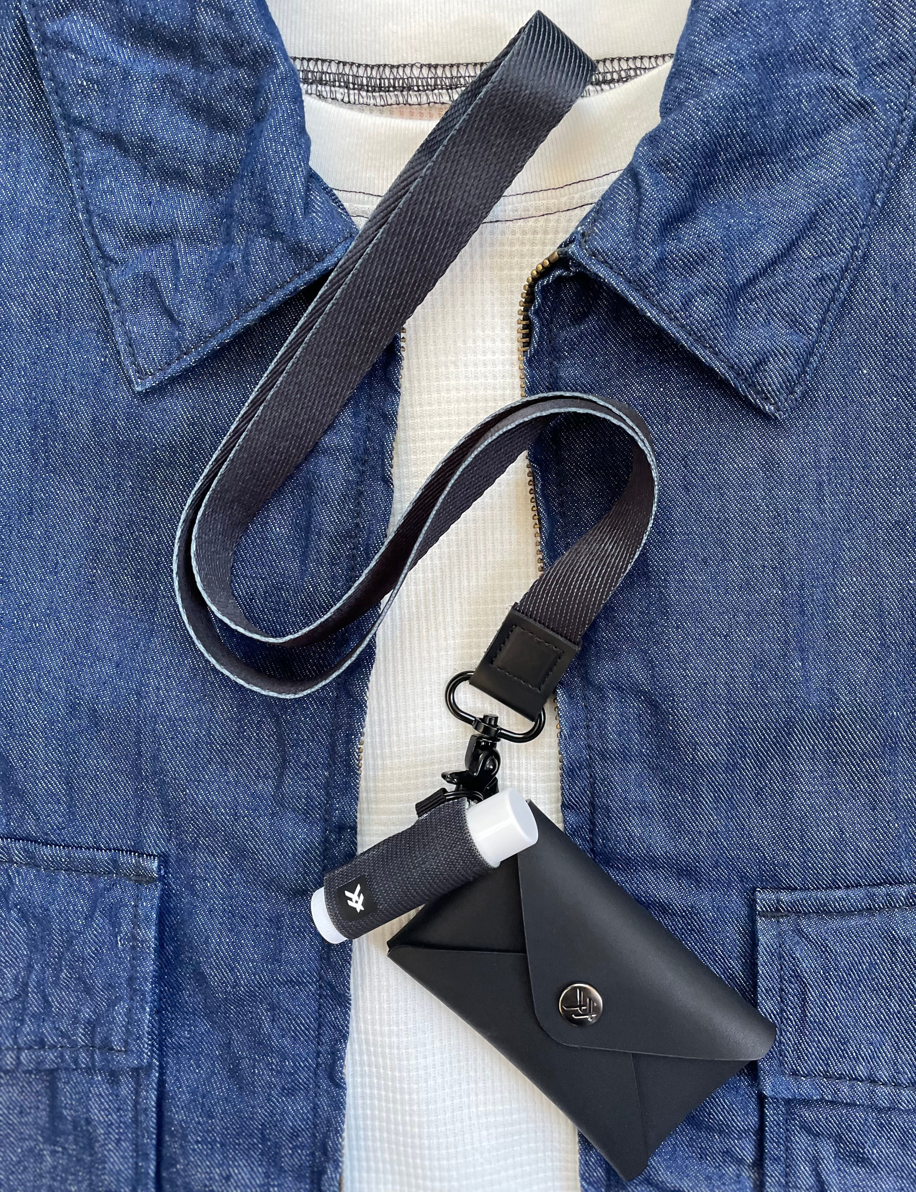 Black | Lip Balm Holder | Convenient & Secure Elastic | Thread